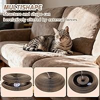 Vista 6 de Magnetic Magic Organ Cat Scratcher Toy, Extra-Thick & Large Connectable Cardboard Scratching Board with Bell Ball, Interactive Enrichment Toy for