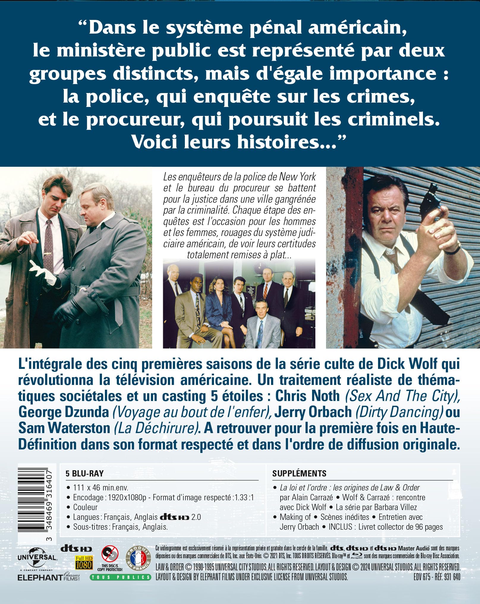 New York, police judiciaire (Law & Order) - Intégrale saisons 1 à 5