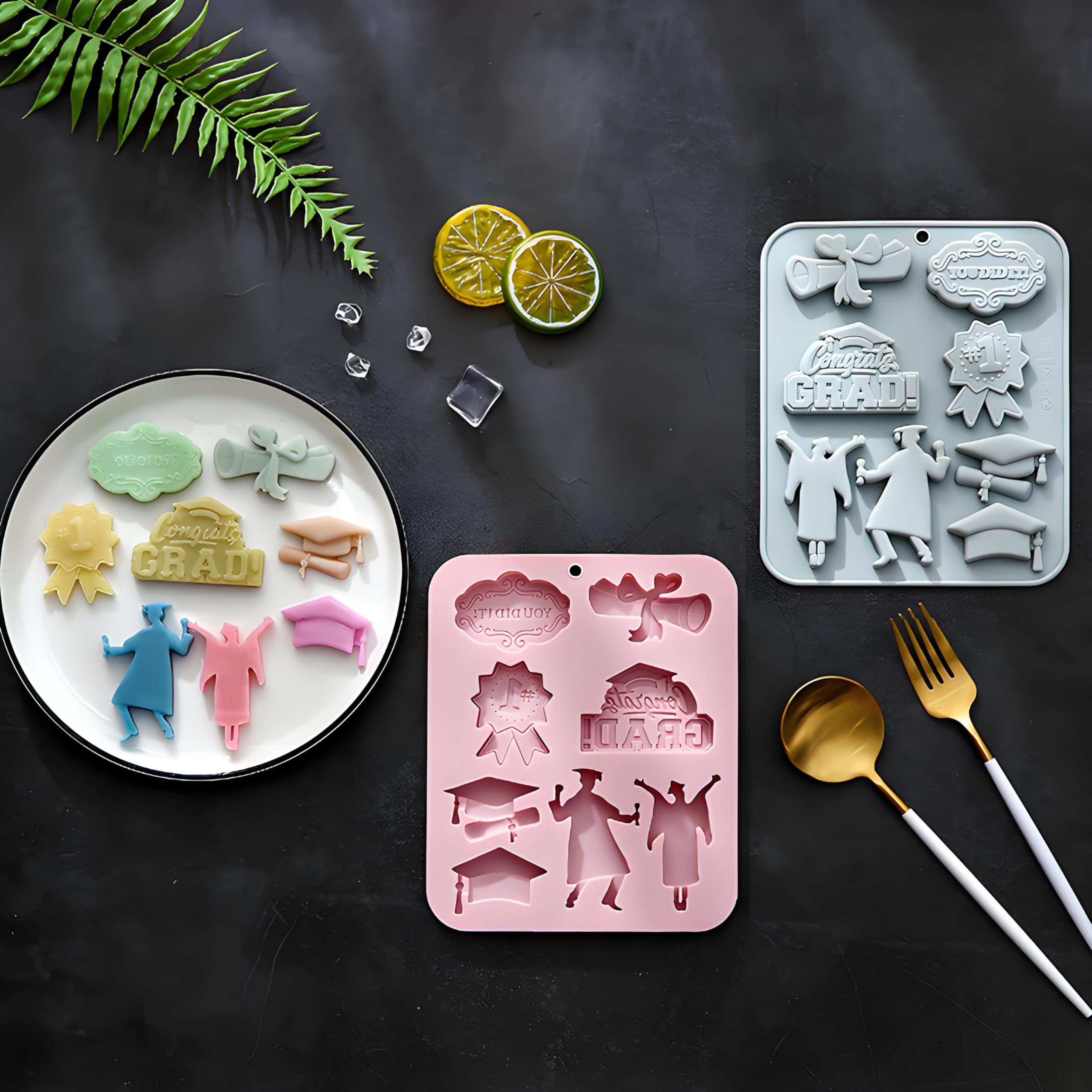 Silicone Chocolate Mould, 2Pcs Graduation Mold Silicone