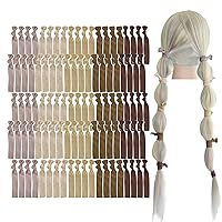 Vista 28 de MEEDEE Paquete de 100 unidades de lazos para el cabello de cinta blanca sin arrugas y suaves con nudo - Sin daños, sin dolor, sin causar arrugas