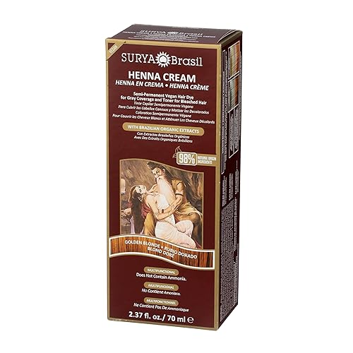 Miniatura 5 de SURYA BRASIL Crema de henna rubia dorada, 2.37 FZ