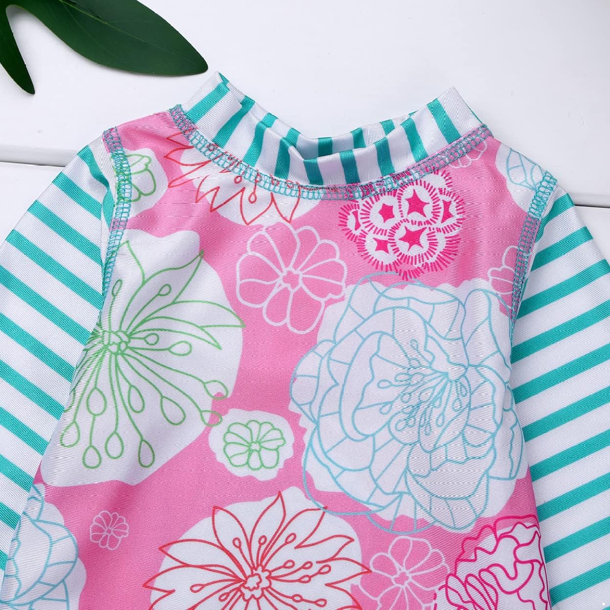 Little Baby Girls Long Sleeve Rash Guard Floral Tankini Set Bathing Suit Sunsuit Swimsuit UPF 50+