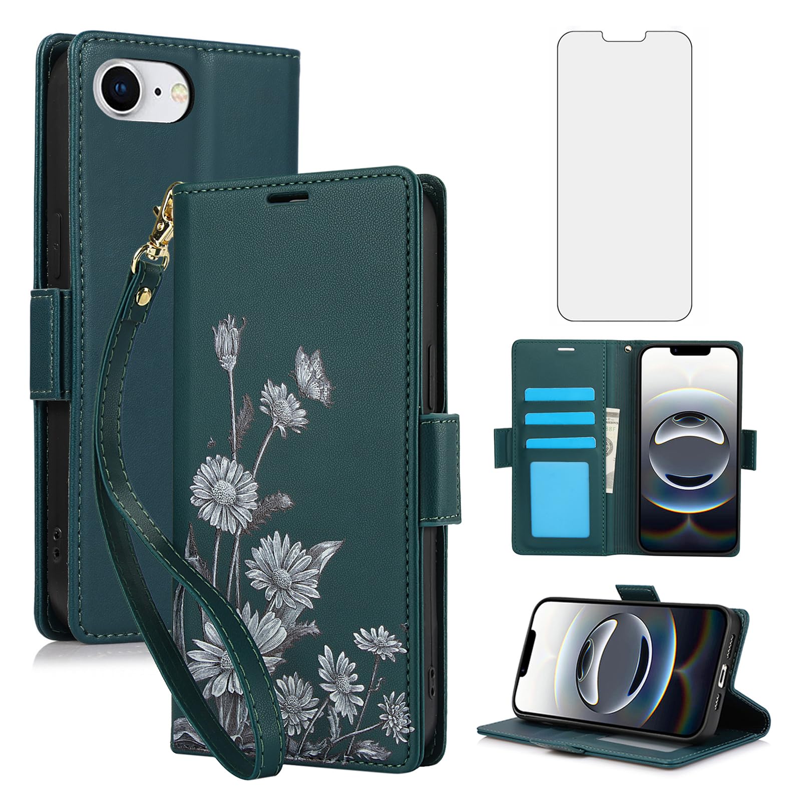 Coque iPhone 16e Asuwish YM026 UK Vert silicone de protection durable - 8