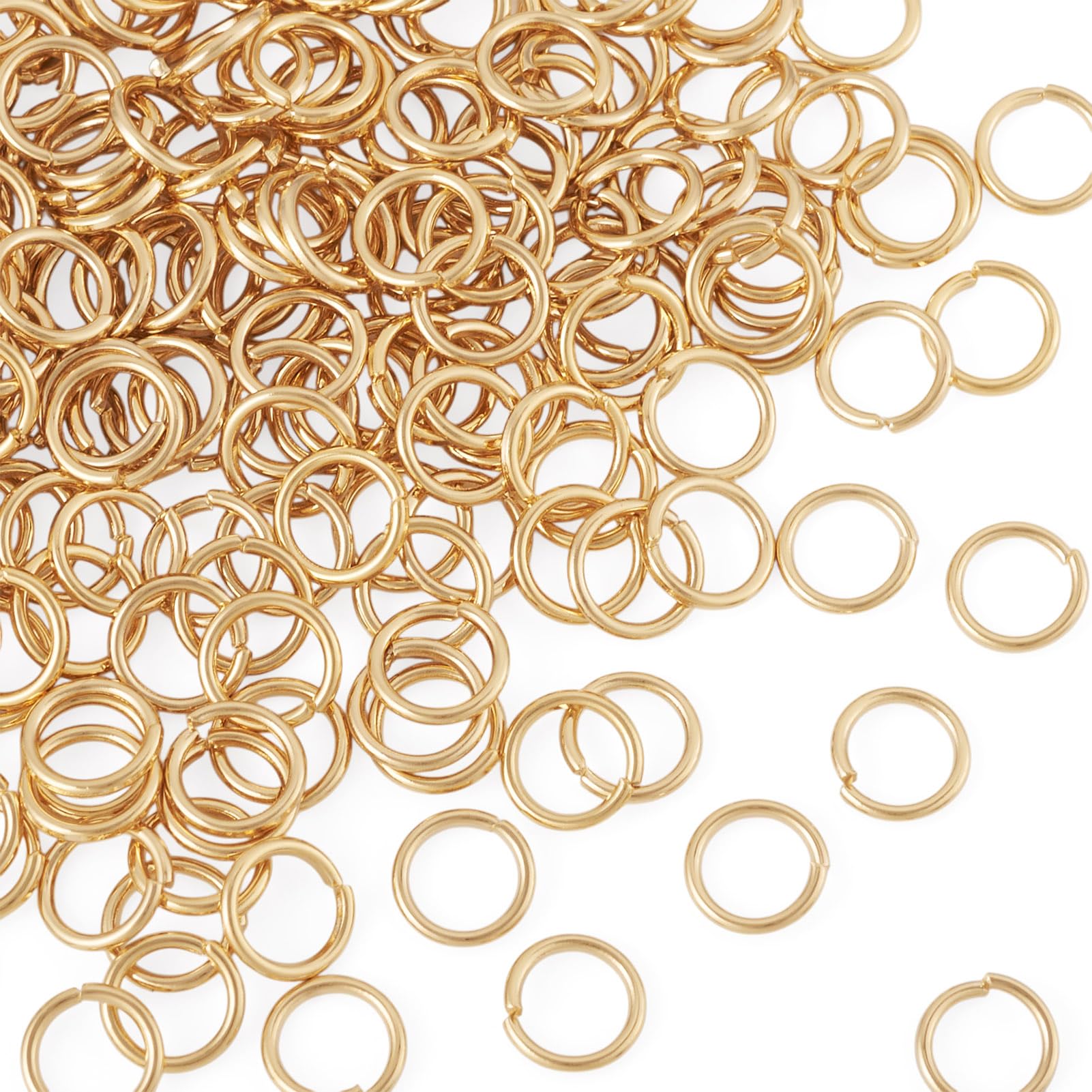 6mm Jump Ring for Jewelry Making 20 Gauge Open Jump Rings for Keychain 14K Gold Filled Jump Ring for Necklace Repair Chainmail Making Layer Earring Bracelet Making 280Pcs