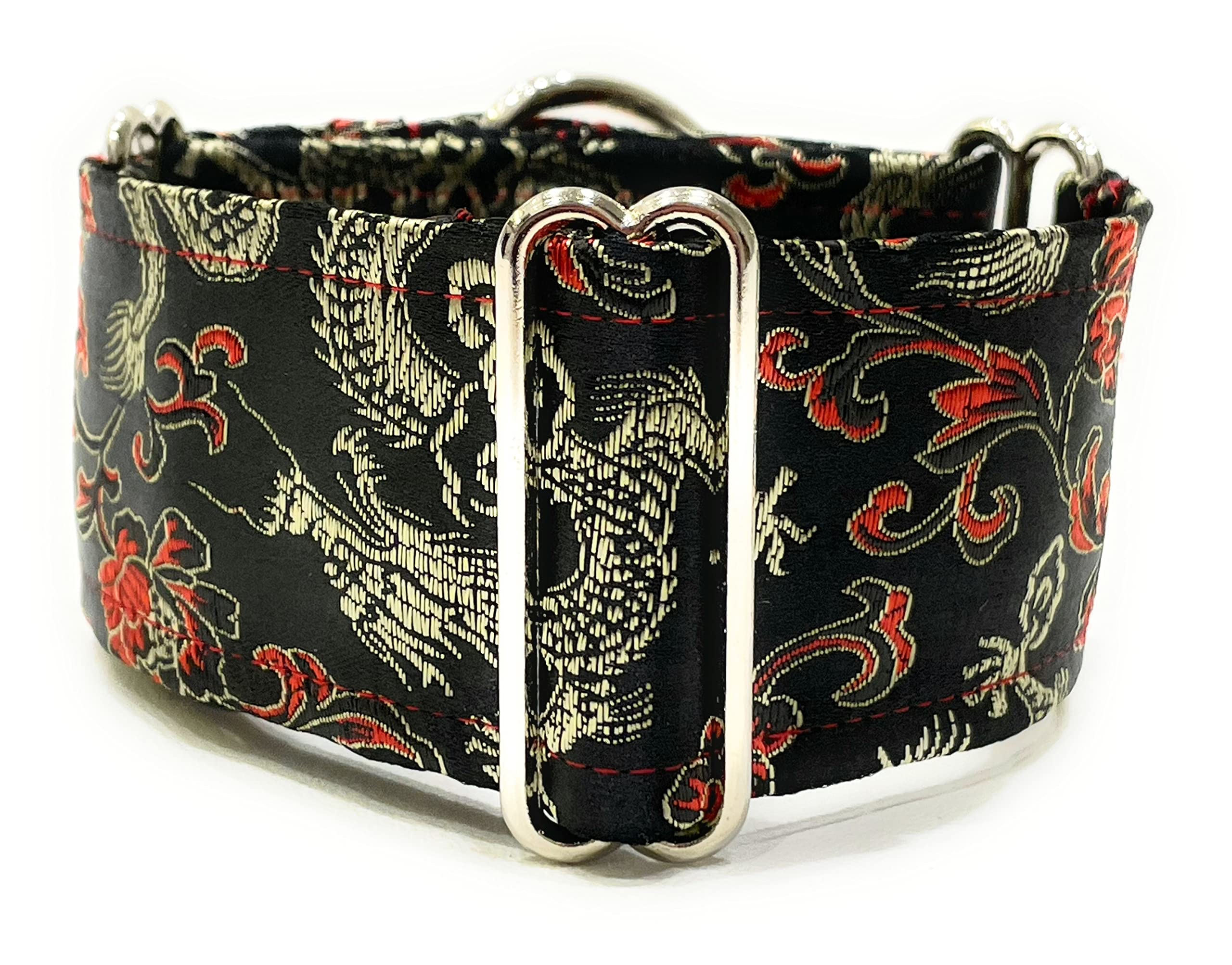 Extra Soft Martingale Dog Collar for Greyhound Saluki Whippet and Other Breeds with Similar Neck 2" Wide (XL 17”-22”)