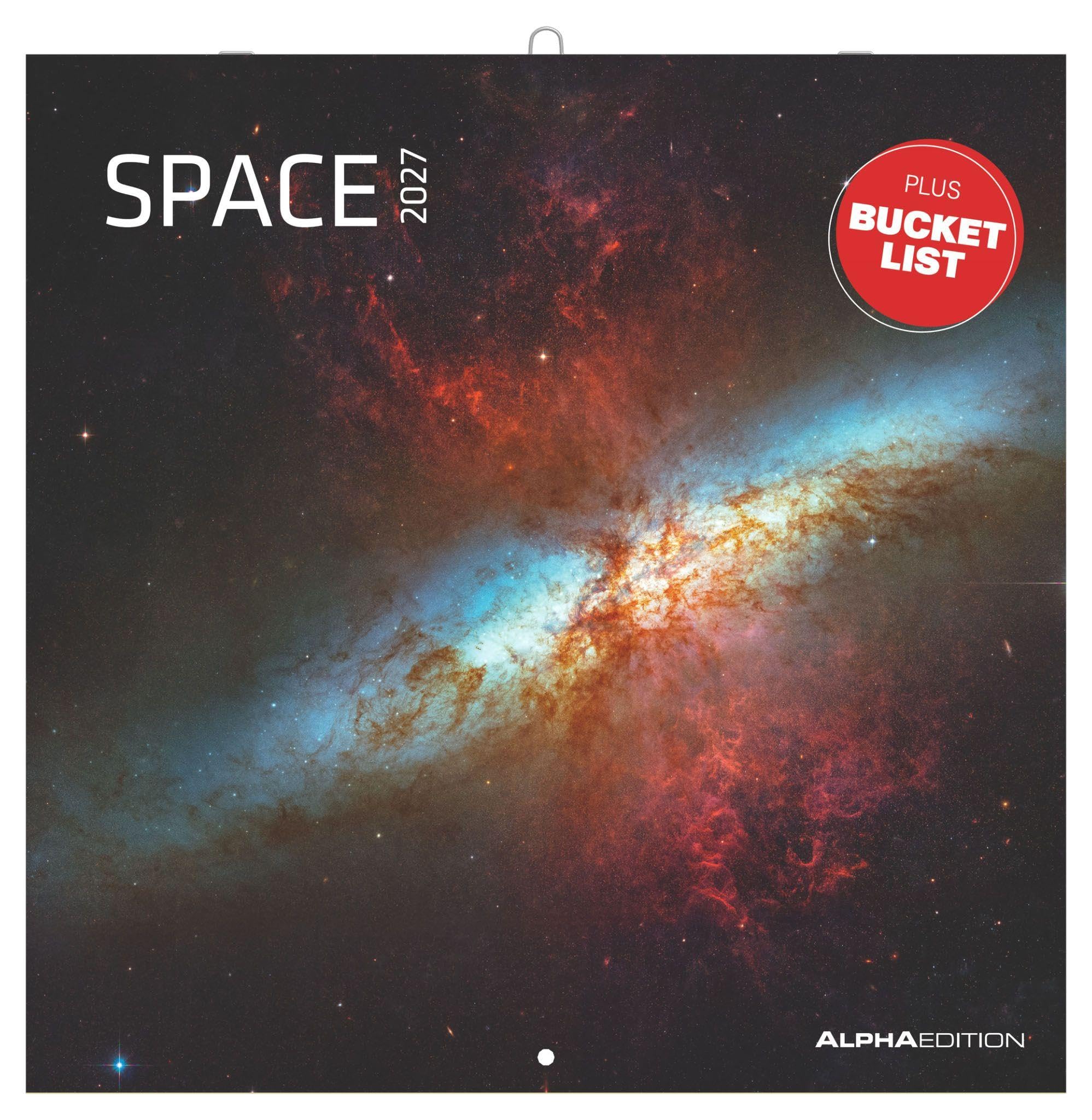 Space 2027: Wandkalender 30x30 cm (30x60 cm geöffnet) mit Notizkalendarium und 12 Weltraummotiven