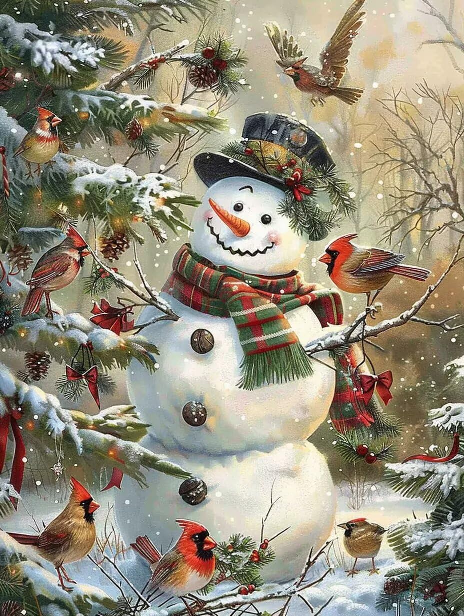 120 Piece Puzzles for Adults, Jolly Snowman Jigsaw Puzzle