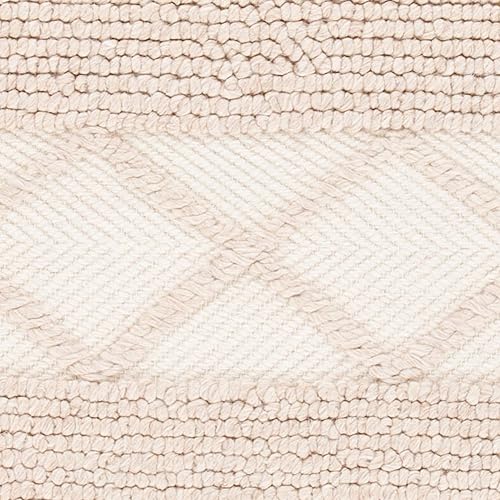 Miniatura 4 de Safavieh Natura Collection - Alfombra de área de 5 x 8 pies, color beige, lana hecha a mano, ideal para zonas de alto tráfico en sala de estar,