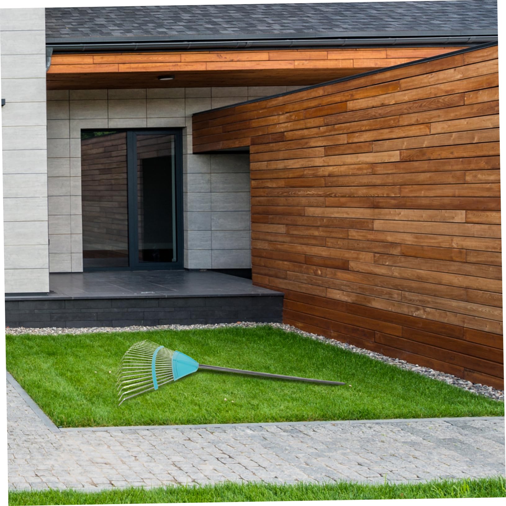 Gartenboden-laubrechen Rasenrechen Für Blätter Und Gras Hochleistungsrechen Aus Metall Für Rasen