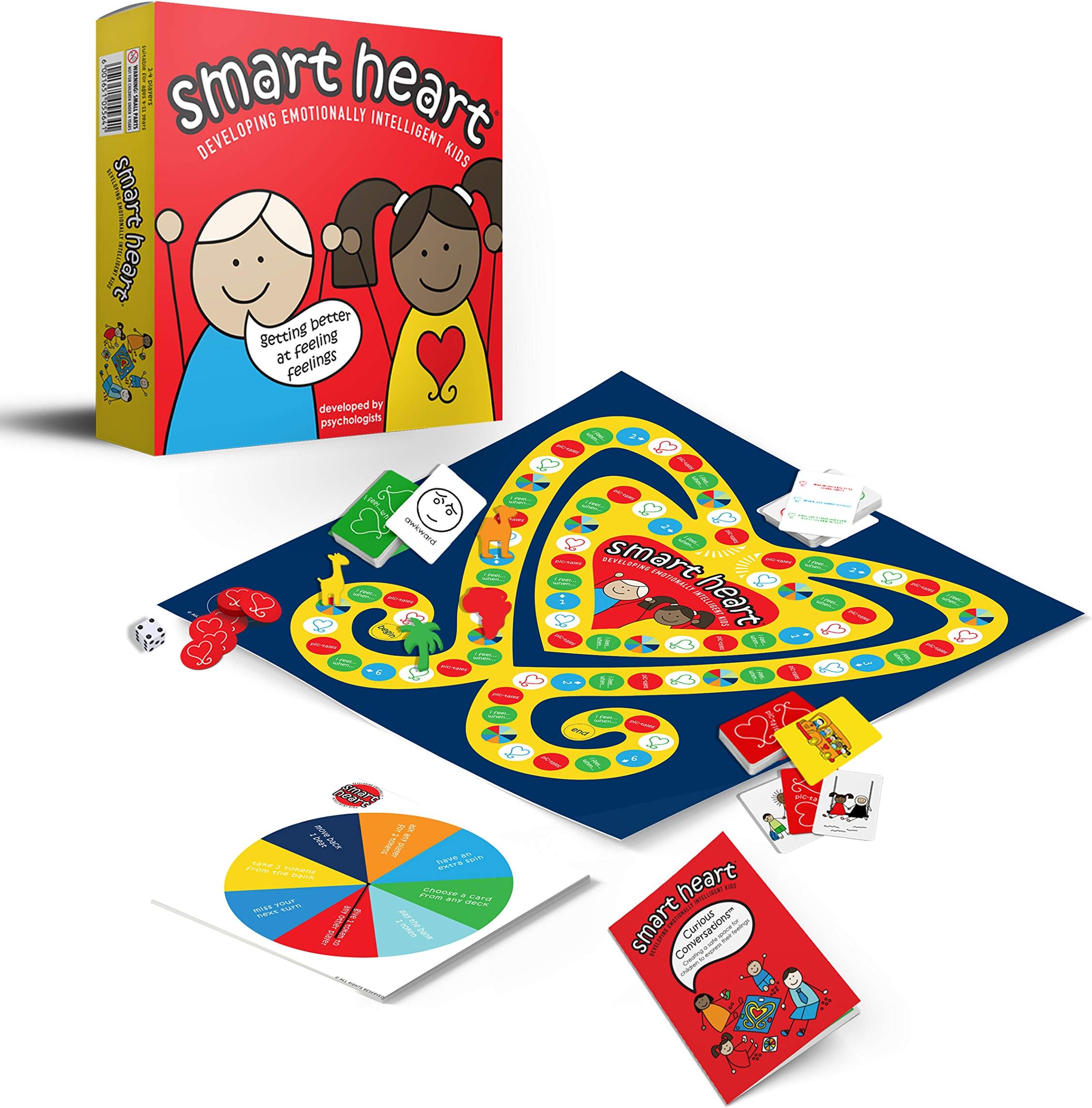 SmartHeart Emotional Growth Board Game for Ages 4-11, 6 Players
