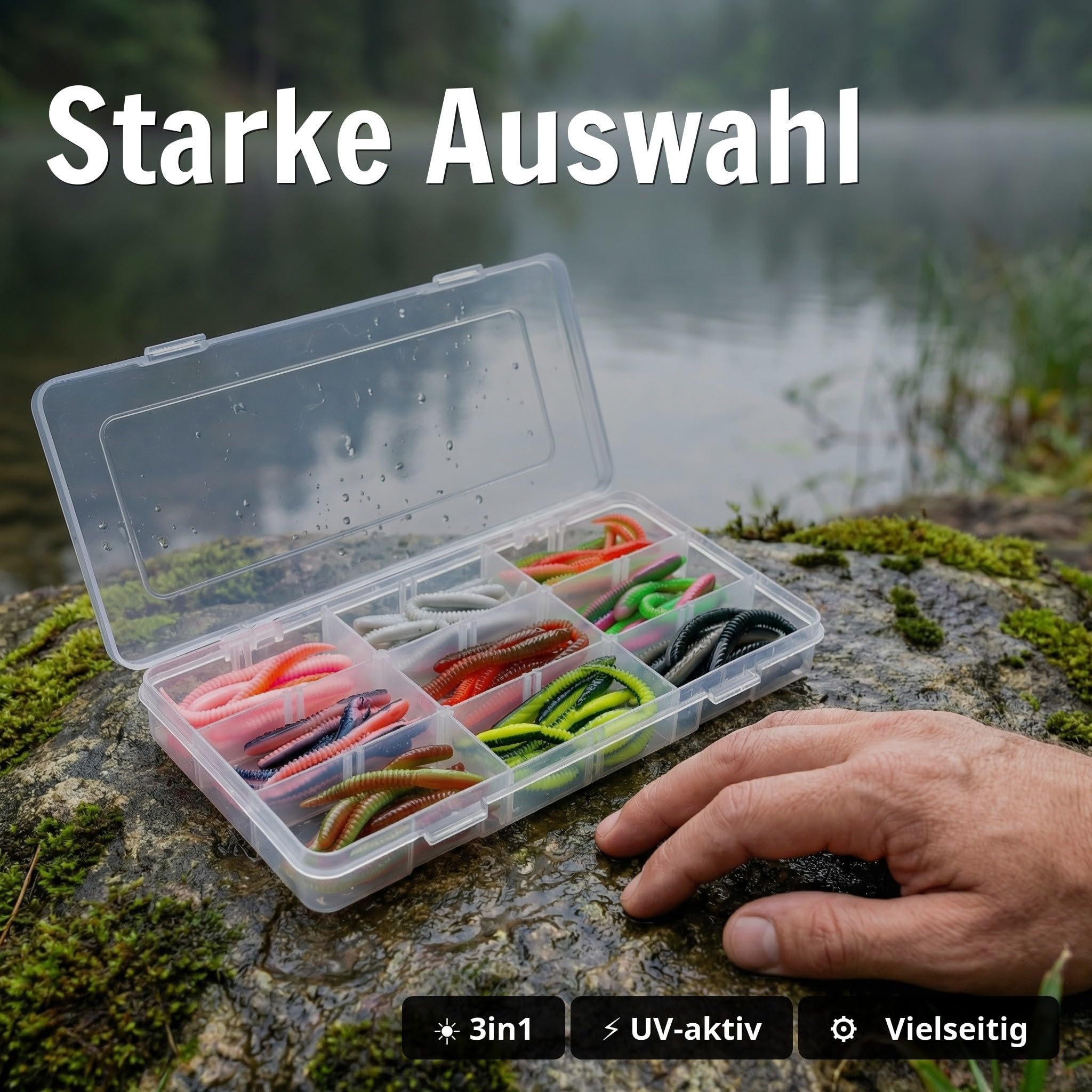 Zite Fishing Twerky Tailer Forellenköder Gummi | 3in1 Gummiköder /