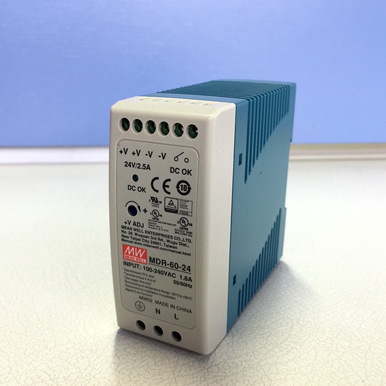 Leatikall DR-60-24 60W Single Output, 24V Din Rail Switching Power