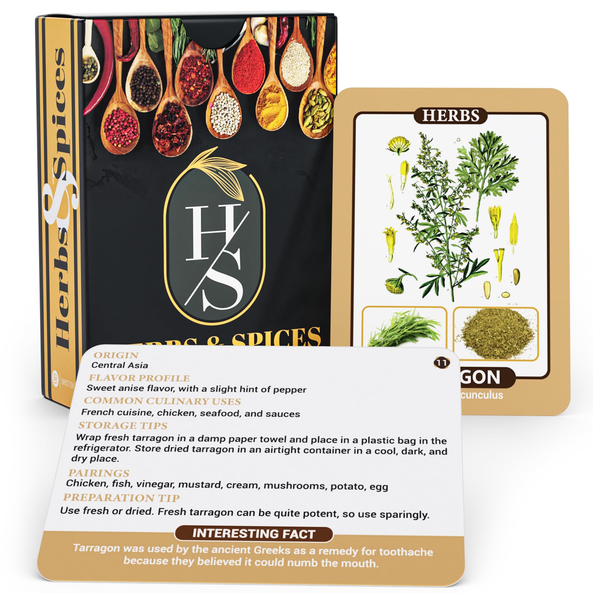 Photo 1 of **NON REFUNDABLE** [ 2 PACK BUNDLE] Briston Herbs & Spices: 75 Global Spices & Herbs Flash Cards 