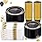 WELLIFE 350PCS Black and Gold Plastic Plates - Plastic Dinnerware Set for 50 Guests,Include 50 Dinner Plates, 50 Dessert Plates, 50 Black Cups 9 OZ, 50 Pre Rolled Napkins with Gold Silverware