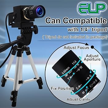 Amazon.com: ELP 4K USB Camera with Microphone 5-50mm