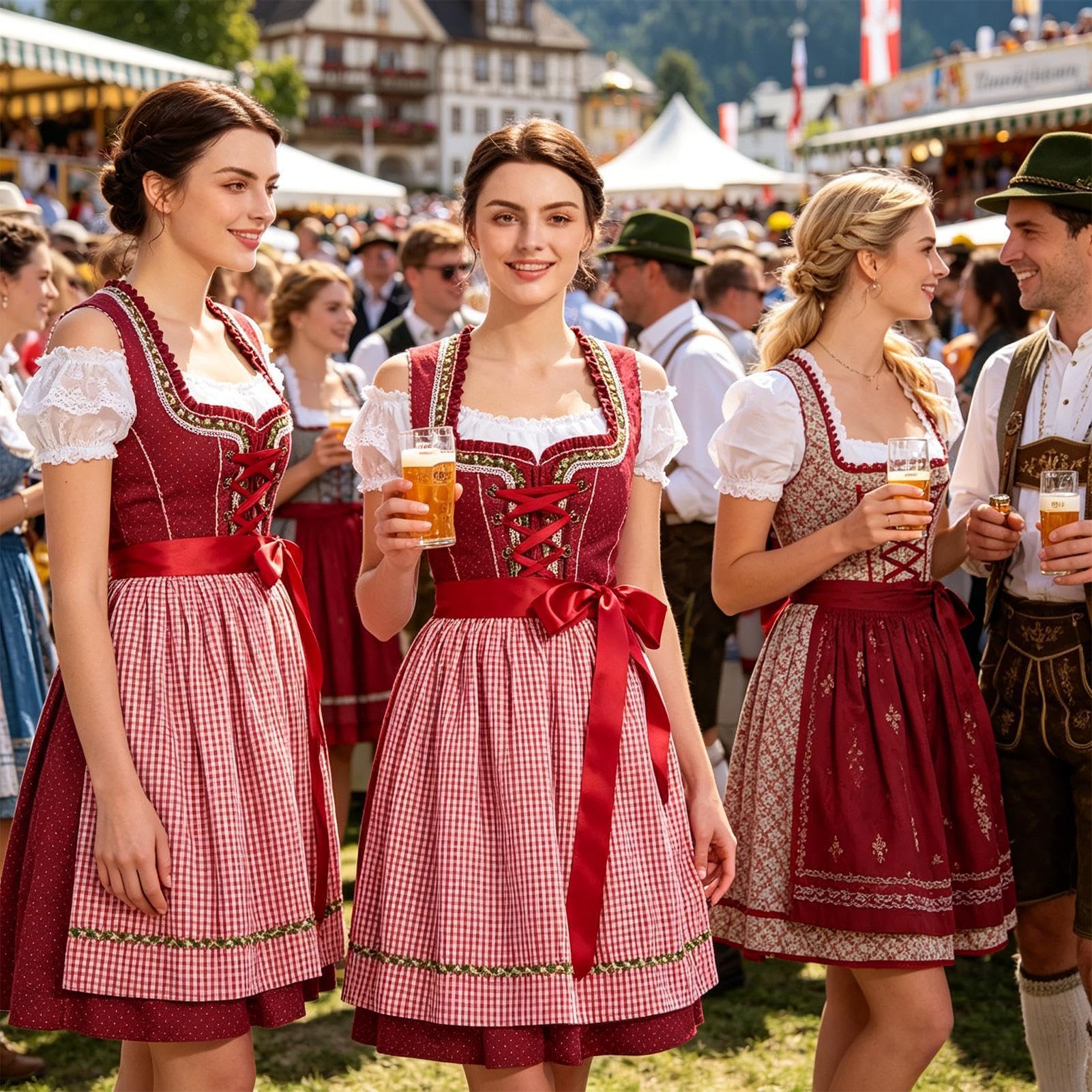 Niemieckie sukienki dla kobiet Oktoberfest,Stroje Oktoberfest dla
