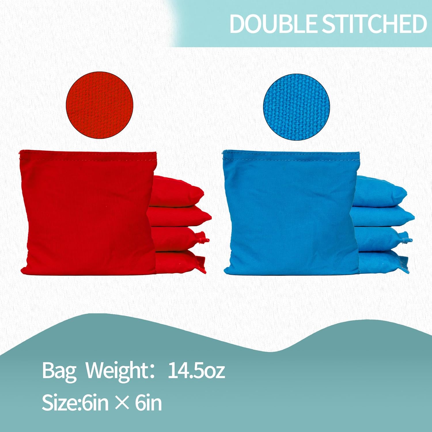 Cornhole Boards Set Regulation Size - 4'x2' Premium Solid Wood Corn Hole Toss Game with 8 Bean Bags