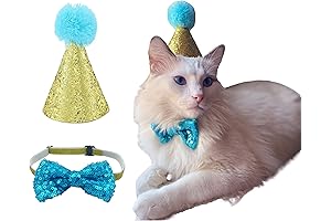 Dog Cat Pet Party Jazz Hat and Bow Tie Breakaway Set