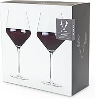 Vista 12 de Viski, copas de champaña de vidrio., Raye Burgundy copas, 9.5", Transparente