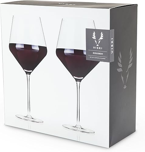 Vista 12 de Viski, copas de champaña de vidrio., Raye Burgundy copas, 9.5", Transparente