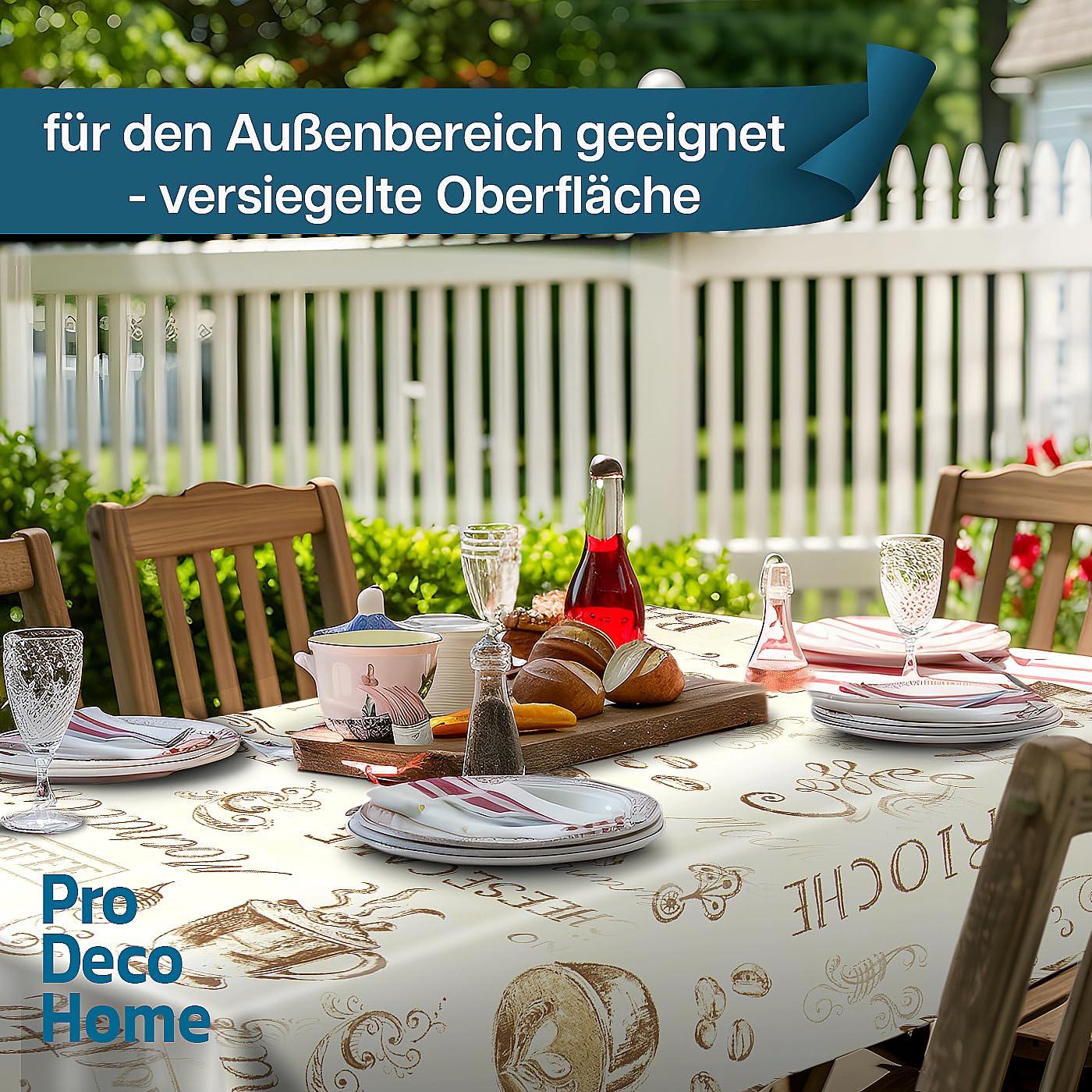 Mambo.design PVC Wachstuch Tischdecke Cappuccino – Abwaschbar, Mit Vliesrückseite, Größe Wählbar (z.B. 130x180 Cm)