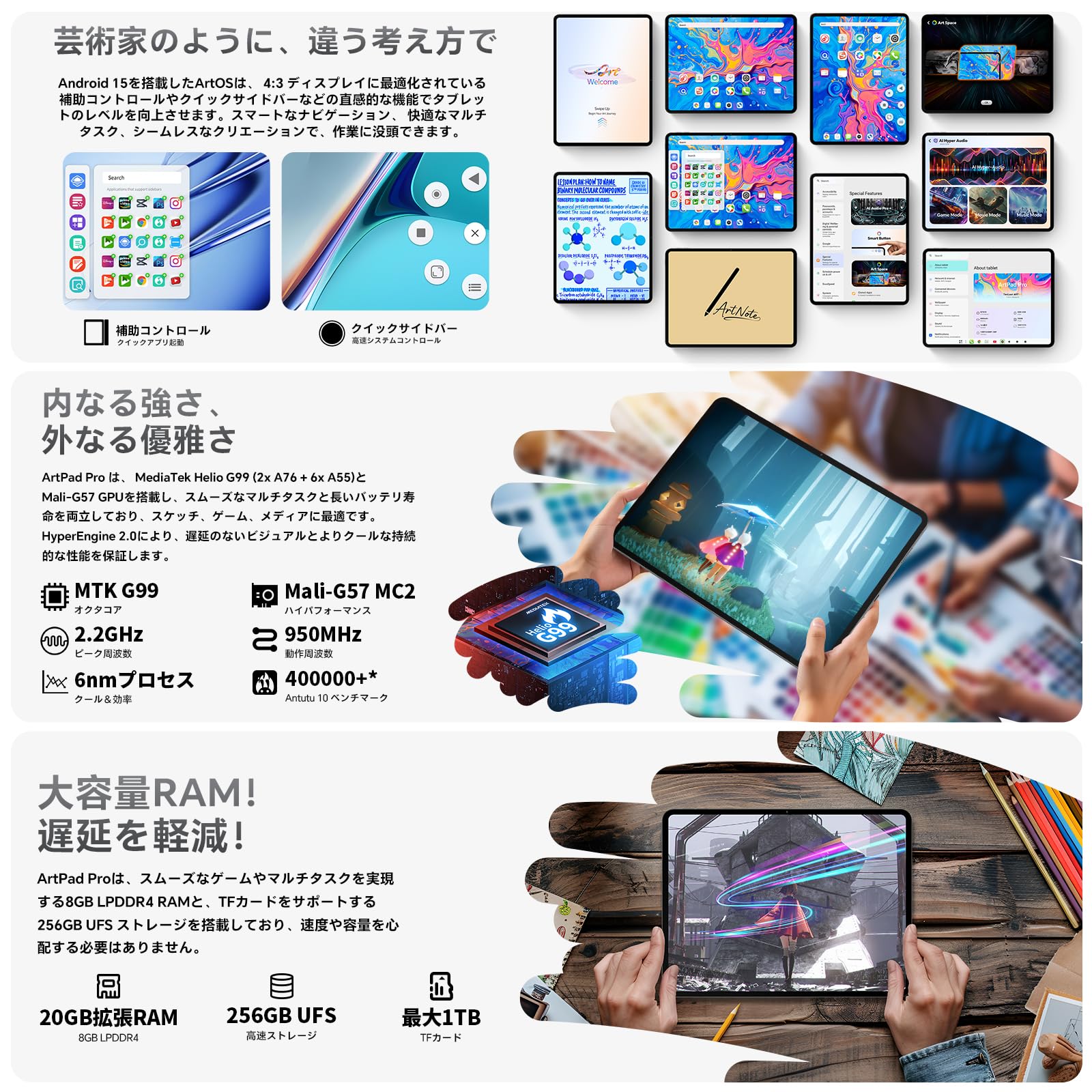 TECLAST ArtPad Pro タブレット 12インチ Helio G99 Amazon.co.jp: TECLAST ArtPad Pro タブレット 12インチ Helio