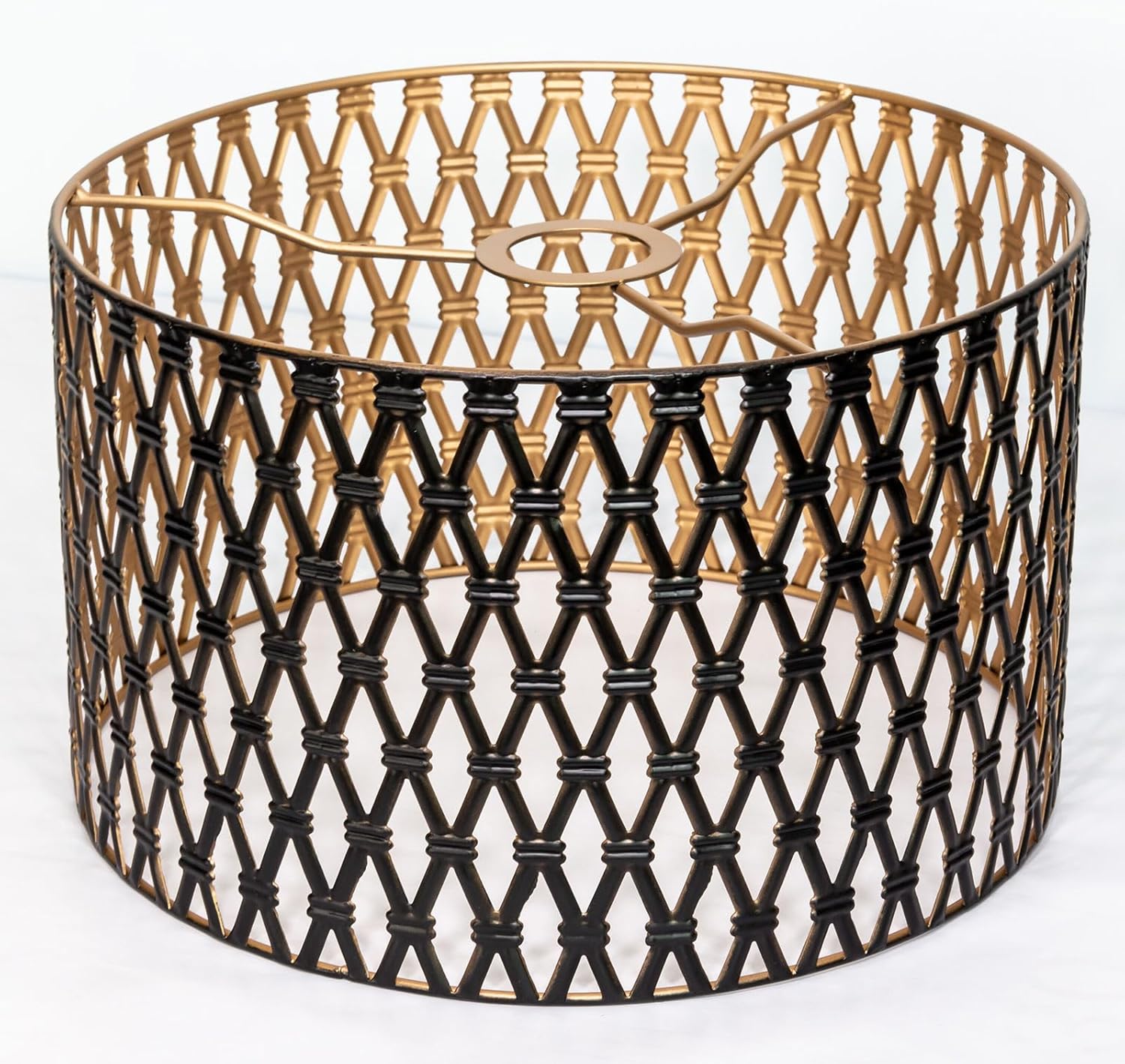 Metal drum lampshade, Unique Moroccan Iron Lamp Shades 11.81"x7.08",Hollow out Lamp Shade Replacement shades for Floor Light Table Lamp, Wall Lamp Shade(Broil Cage2)