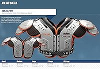 Vista 6 de Schutt Sports Varsity XV HD Skill - Hombrera, pequeña, color negroplateadonaranja