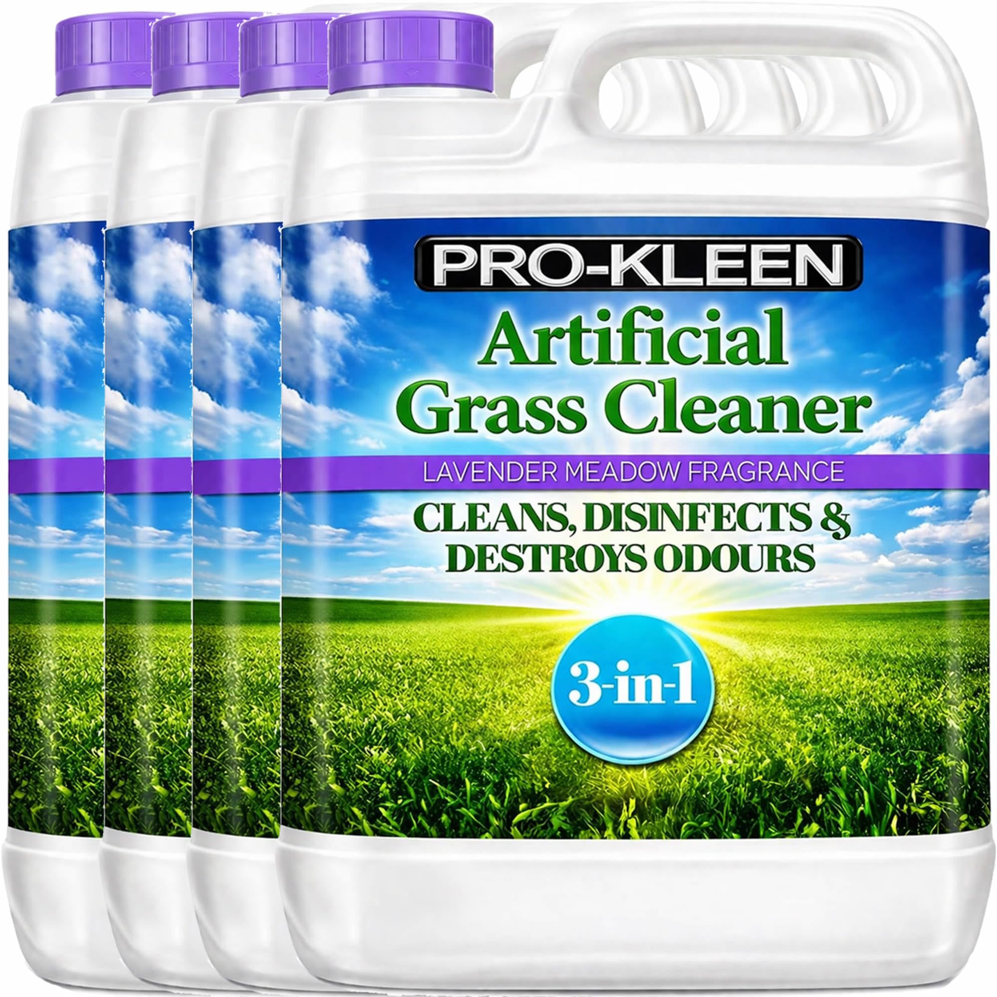 Pro-Kleen Lavender 4 x 5 Litres Artificial Grass Disinfectant Outdoor Cleaner + Deodoriser