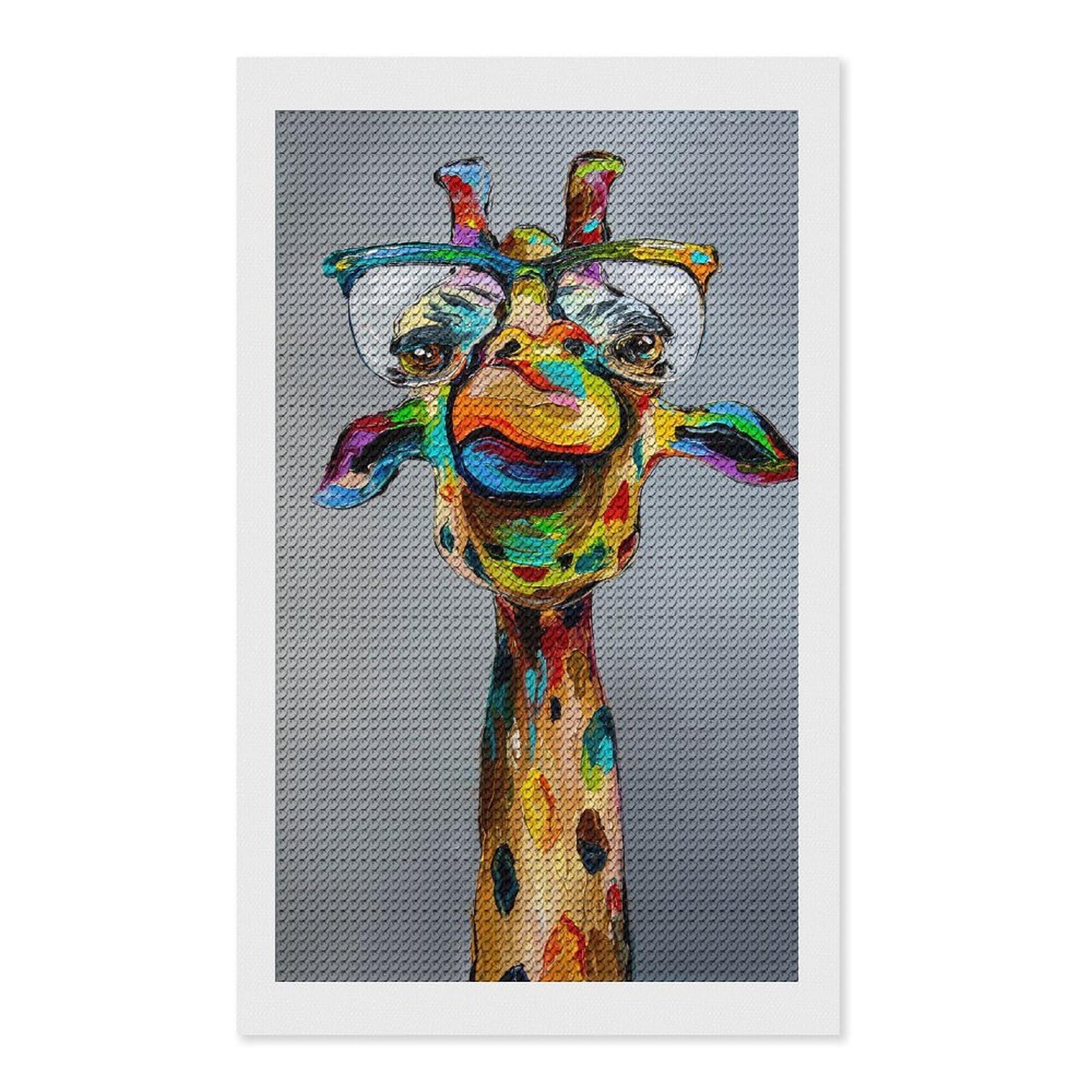 Junmoney Professor Longneck Diamond Painting Canvas Kit 12"x20", for Teens, Vintage Style Decor, Modern Decor, Home Wall Art, Festive Craft Gift