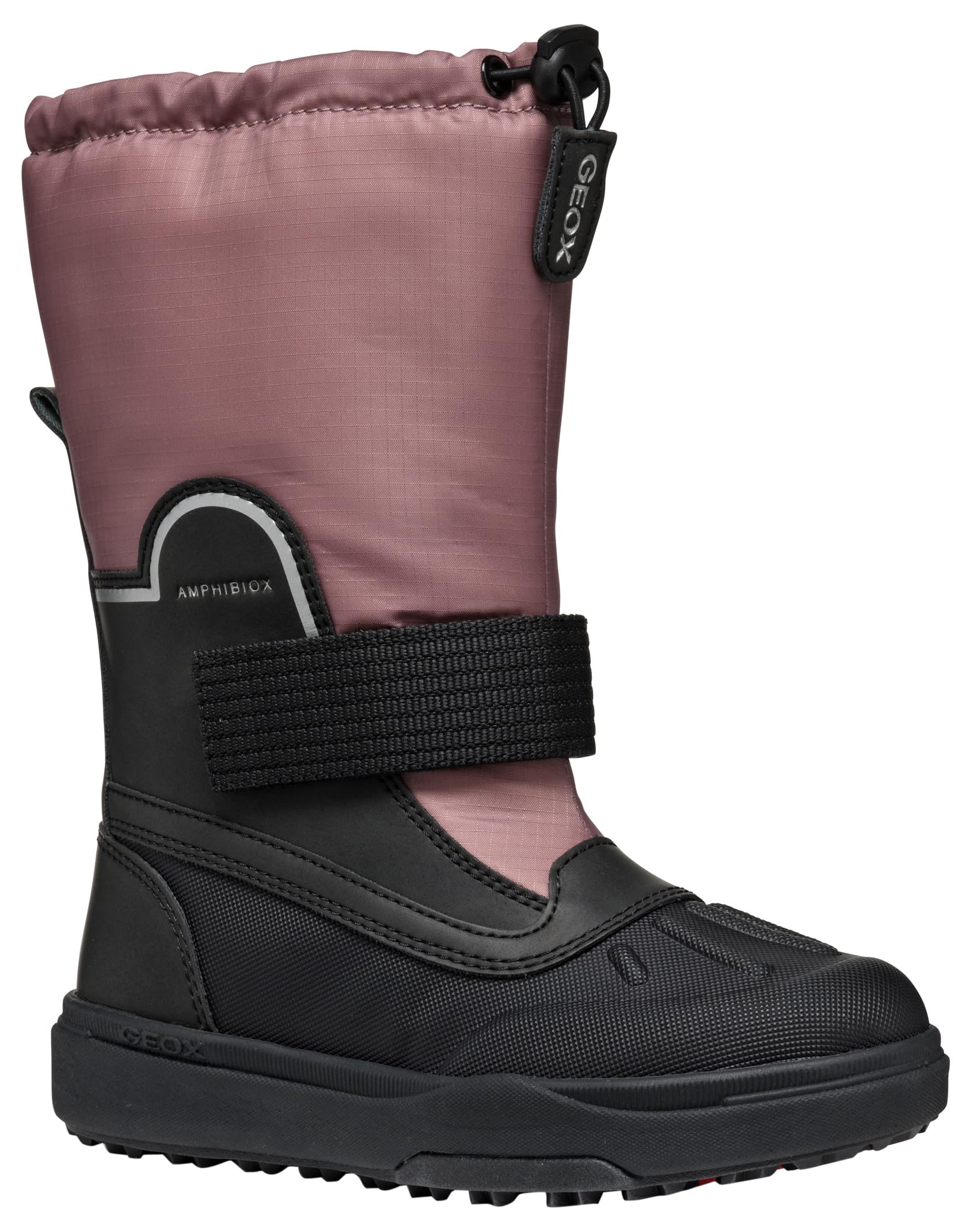 Geox J BUNSHEE PG GIRL B, Snow Boot, DK ROSE/BLACK,