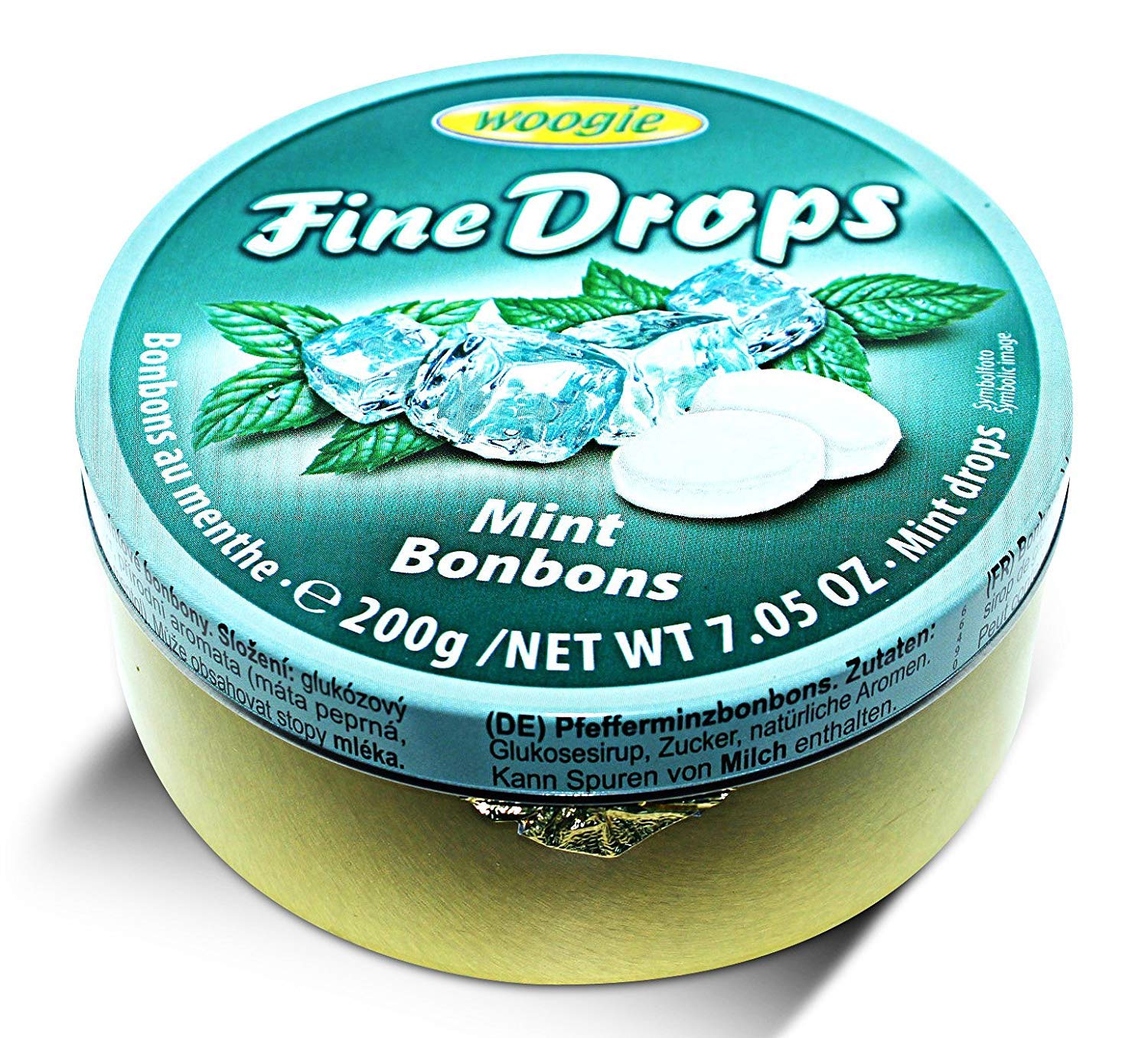 Fine Drops Fruit Hard Candy Mint Flavor Imported From Austria Pack Of 3