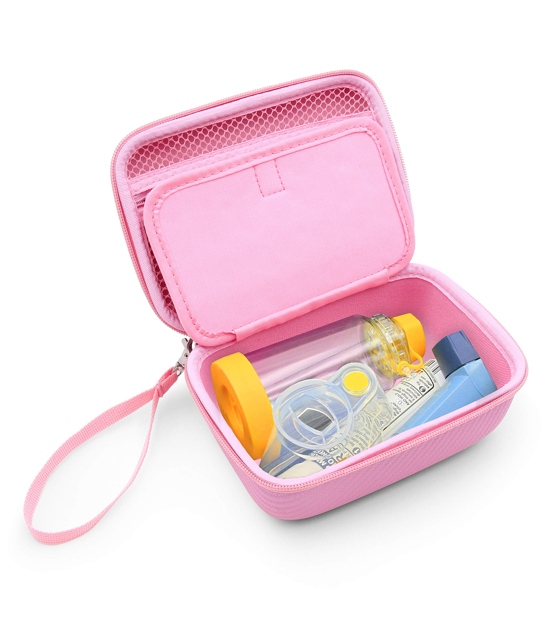 CASEMATIX Pink Travel Asthma Inhaler Case Medicine Bag Fits Inhaler