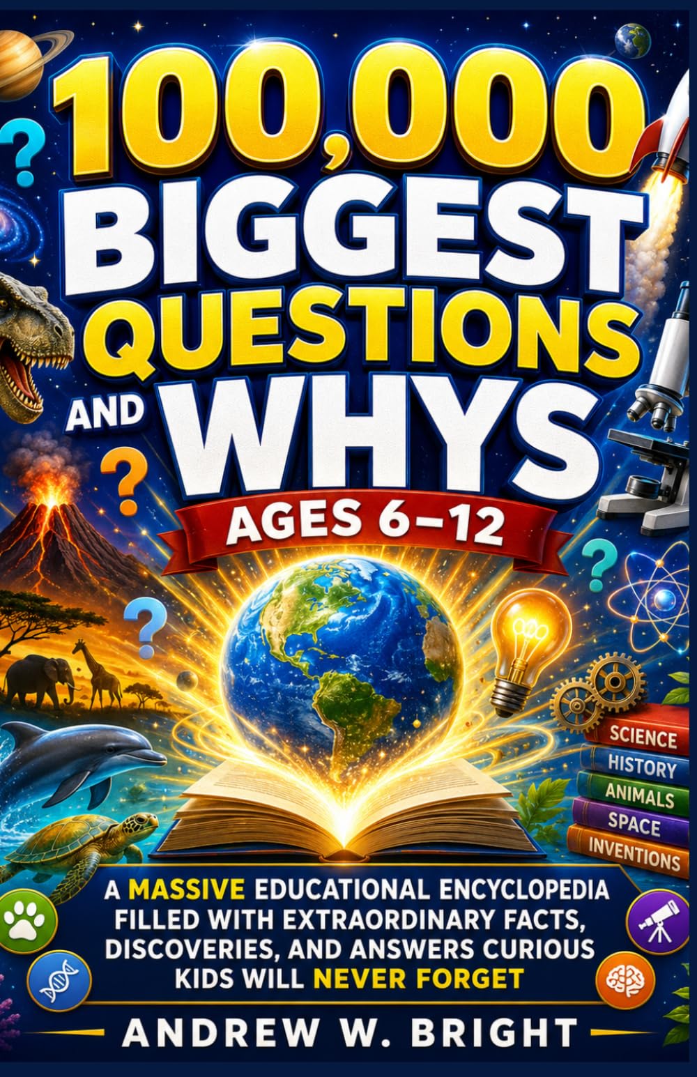 100,000 Biggest Questions and Whys Ages 6–12: A Massive Educational Encyclopedia Filled with Extraordinary Facts, Discoveries, and Answers Curious Kids Will Never Forget