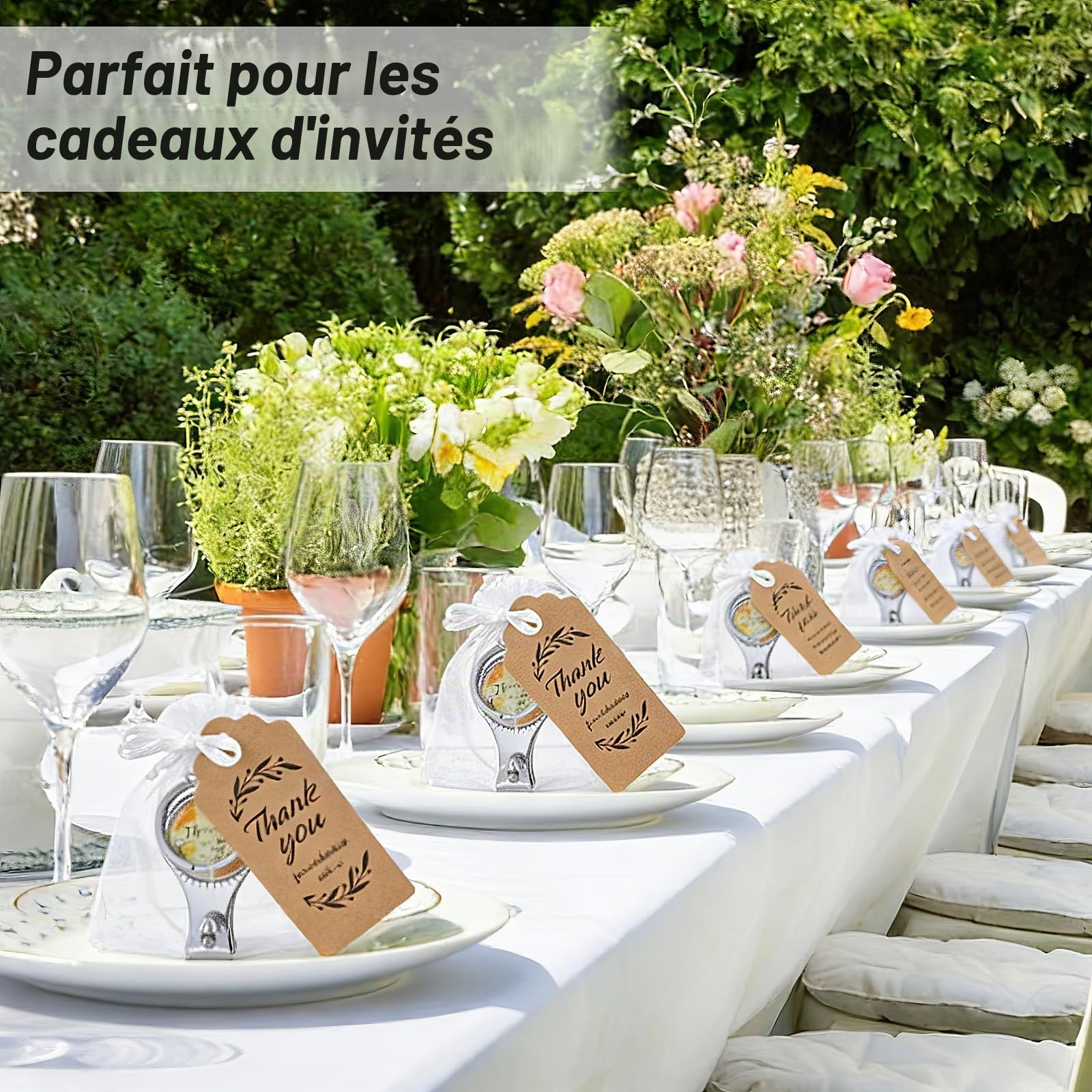 60 Porte-Clés Coupe-Ongles 3-en-1 pour Mariage, Motif Abeille