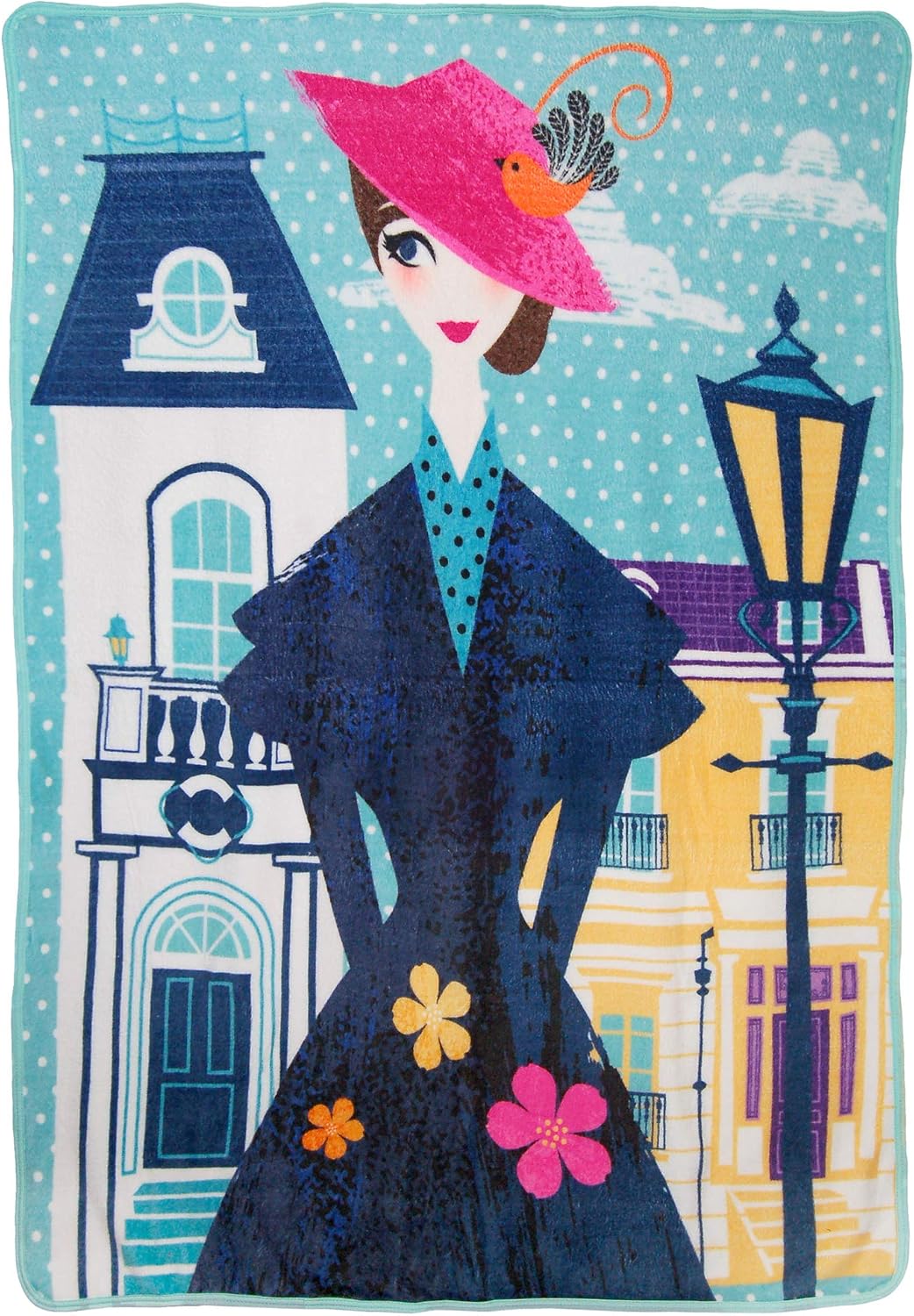 Disney's Mary Poppins Returns, "Chim Chiminy" Micro Raschel Throw Blanket, 46" x 60" , Multi Color