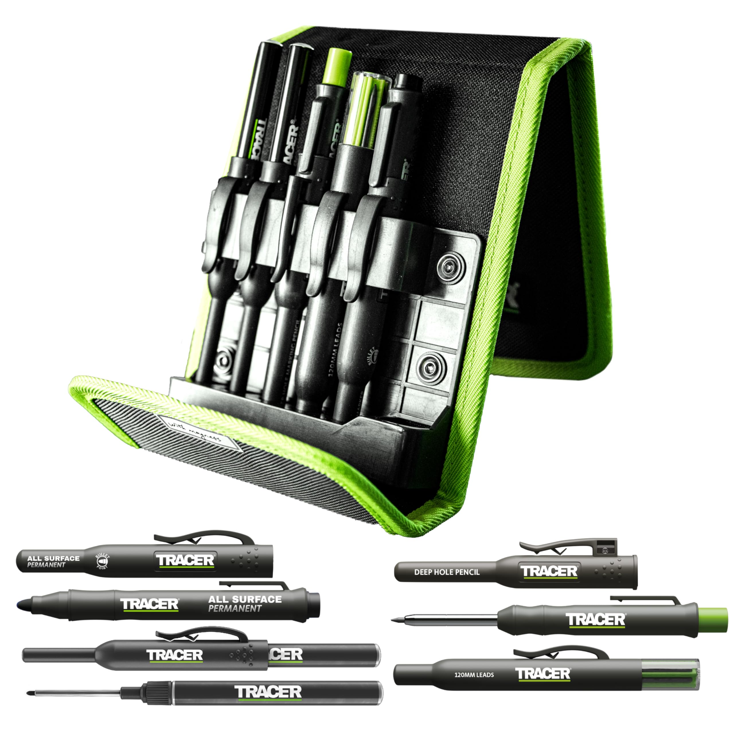 Tracer 5 Piece Construction Marker Kit With Storage Case