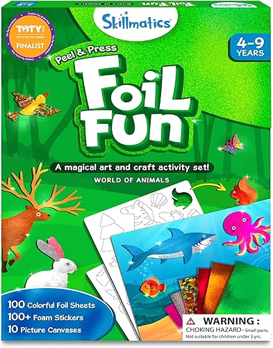 Vista 13 de Skillmatics Foil Fun - Dinosaurios, arte sin desorden para niños, kits de manualidades y suministros, actividad creativa de bricolaje, juguetes