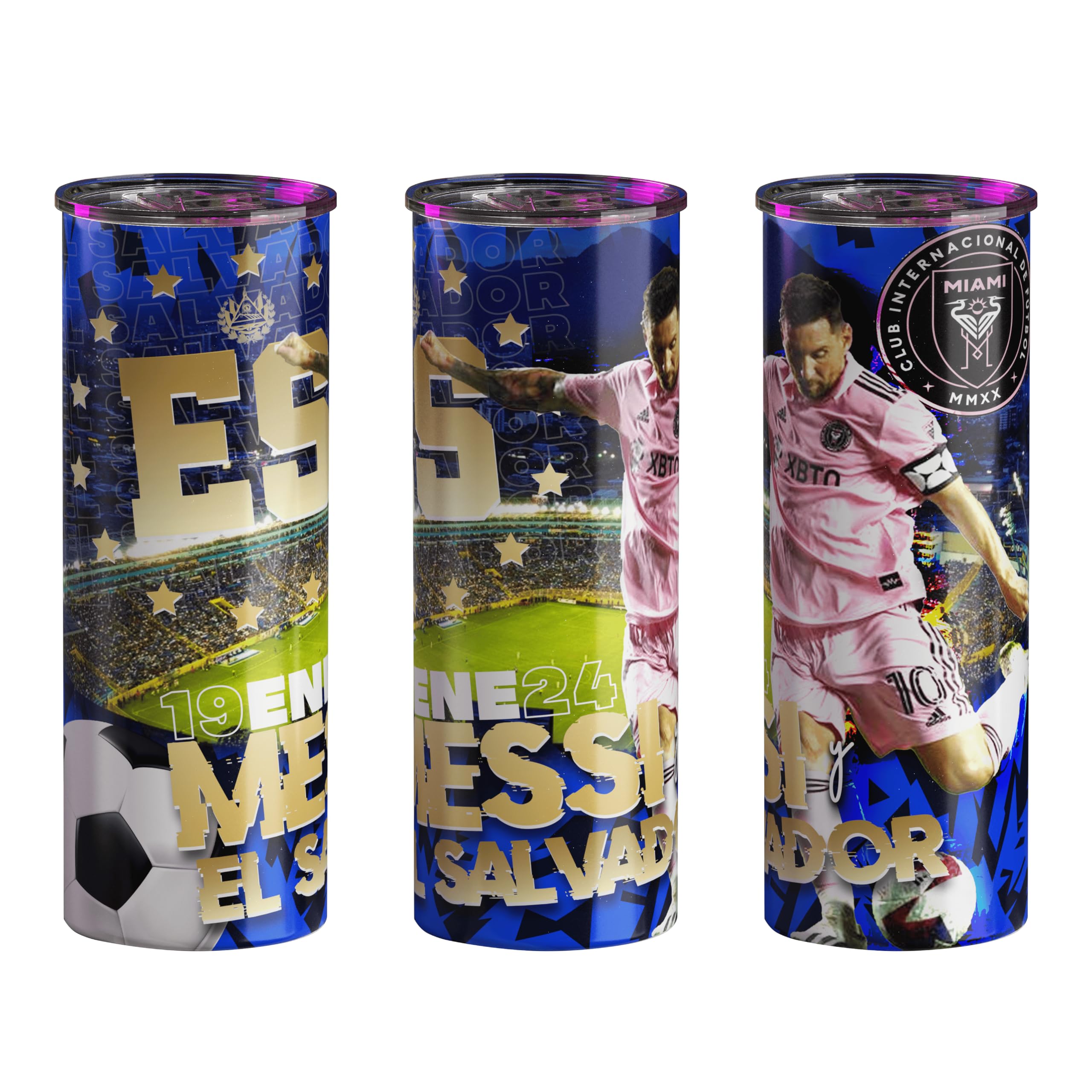 Gobelet thermique Messi El Salvador 600 ml idéal pour le bureau