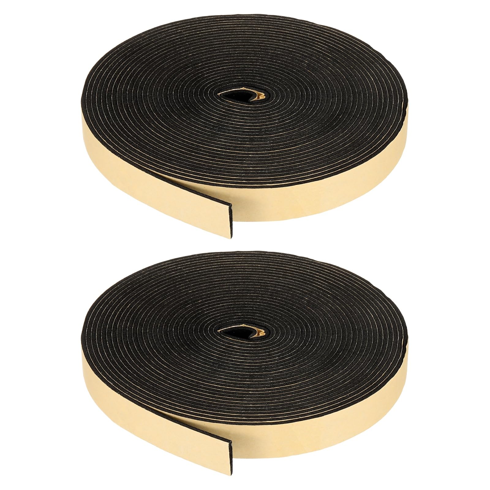 PATIKIL Foam Insulation Tape, 2Pcs 30mm W x 3mm t x 10 Meter Self Adhesive Weather Stripping Door Seal Strip for Door Window Air Conditioning, Black