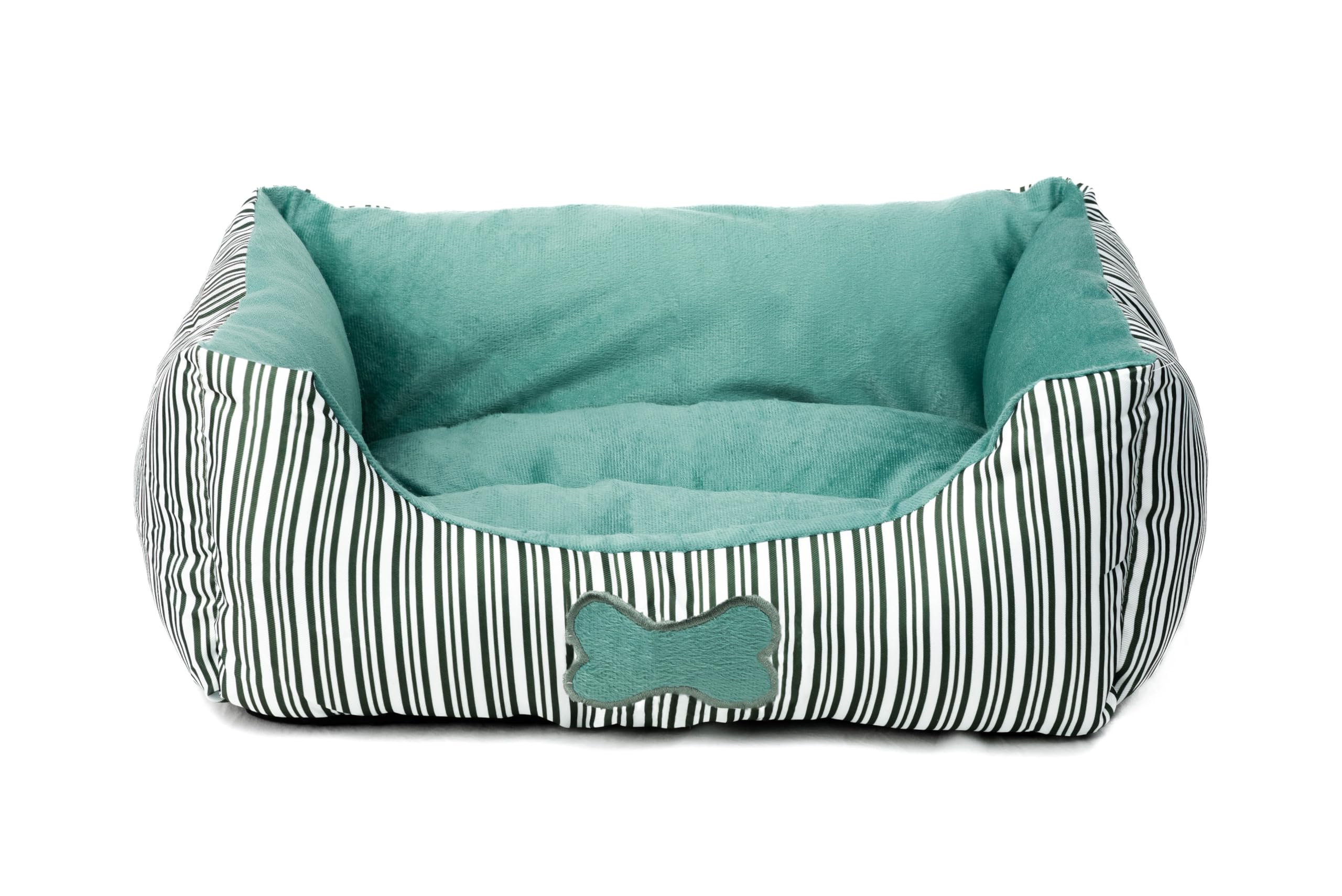 MAPUSTORE Sofá Cama para Perros y Gatos Pequeños 48x38x16 cm, Fondo Antideslizante y Tela Algodón. Cojín Rectangular Acolchado y Relajante, Antiestrés para Mascotas.