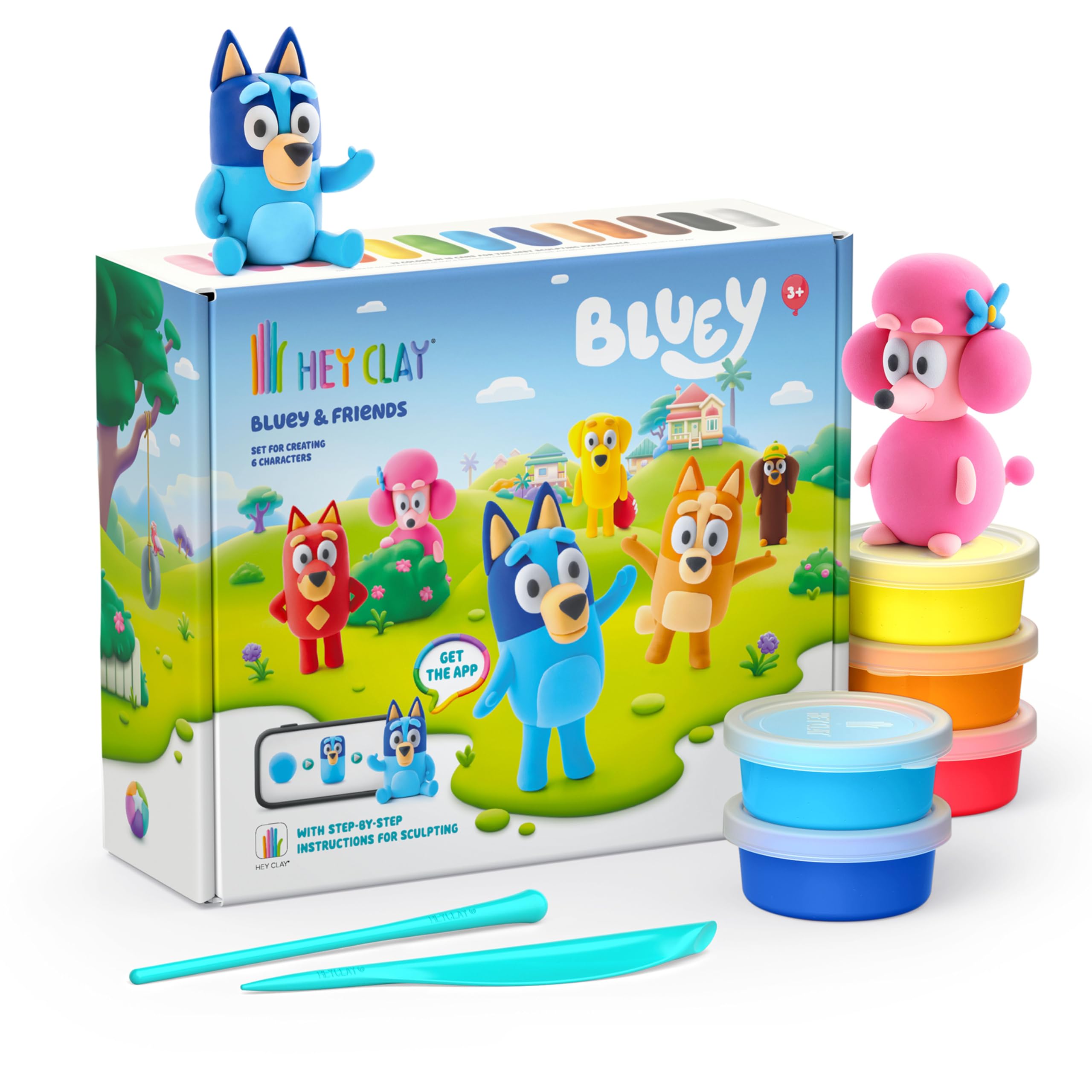 Activités enfants mercredi : kit créatif HEY CLAY Bluey 15 boîtes