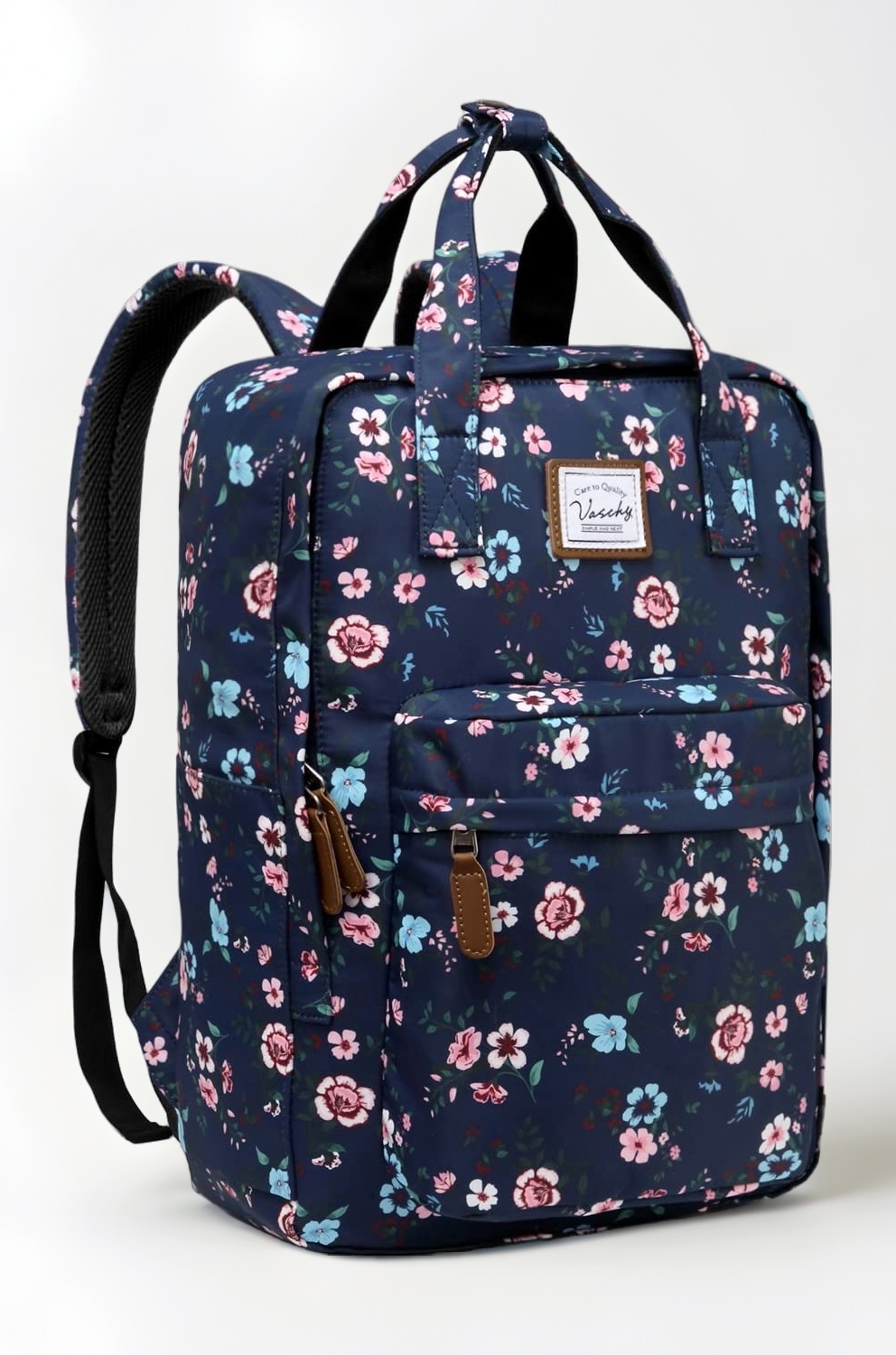 Laptop Backpack for Men Women,VASCHY 15.6inch Vintage School Backpack for Teens Bookbag Daypack,Rucksack for College Business