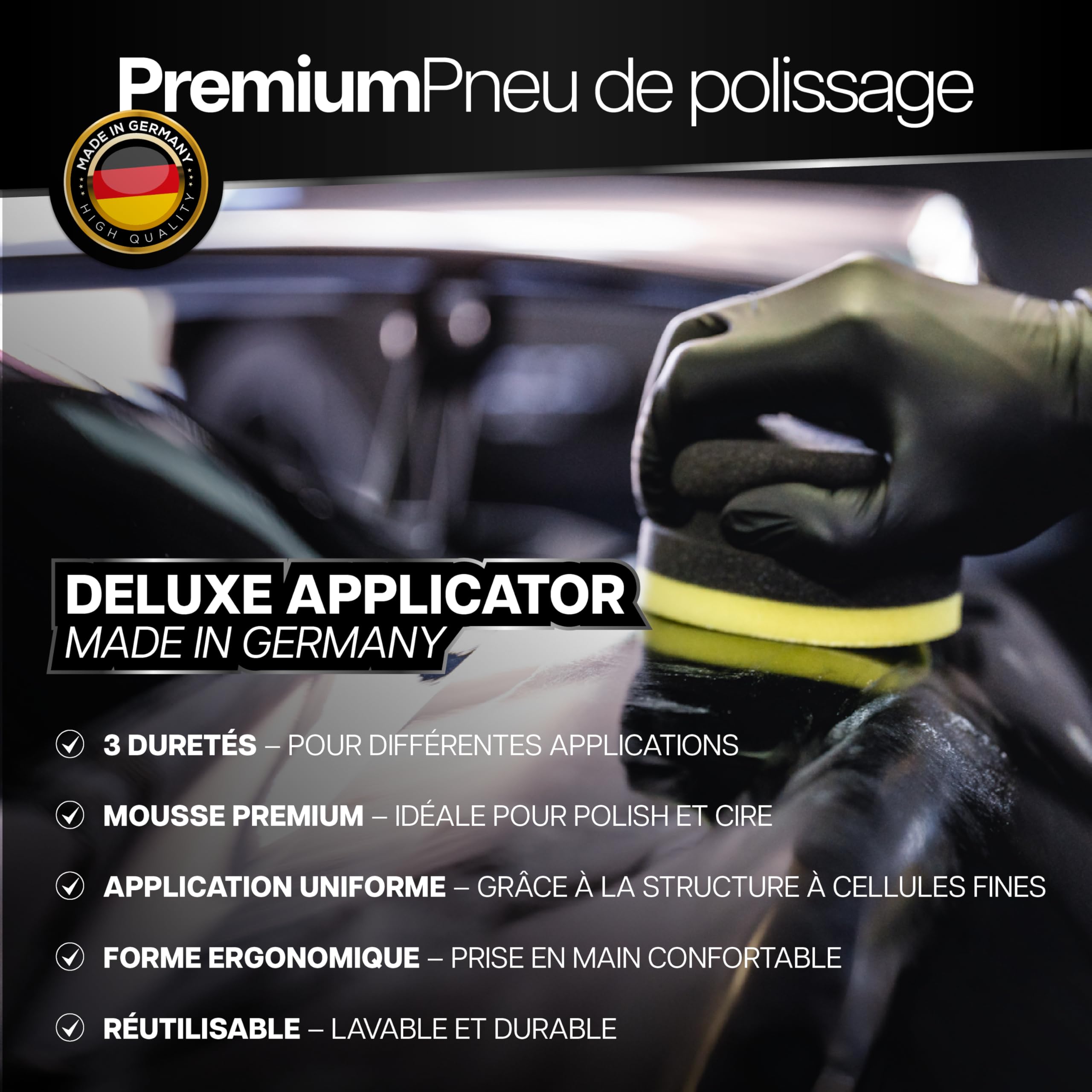 Set de polissage automobile | Sonax Profiline ExCut 05-05 contre les rayures profondes + EX 04-06 Polissage haute brillance + OS 02-06 Polissage de finition + Quick Detailer + 3 x tampon de polissage