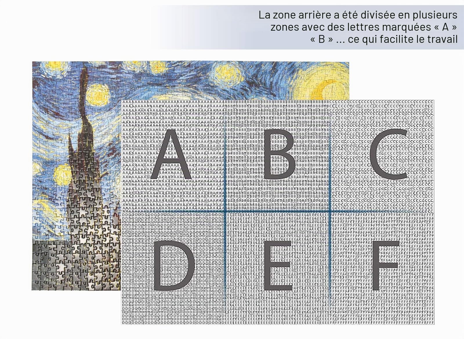 Puzzle 2000 Pieces Adultes Nuit étoilée de Vincent Van Gogh 100 x 70 cm Puzzle Adulte 2000 pièces Jeu éducatif défi Jouet 2000 Pièces Puzzles Van Gogh Peinture Art Adultes