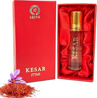Tatha Luxury Kesar/Saffron Attar Original| 100% Natural Saffron Strands| Kesar Chandan Roll-On for Women & Men Long Lastin... Price In India