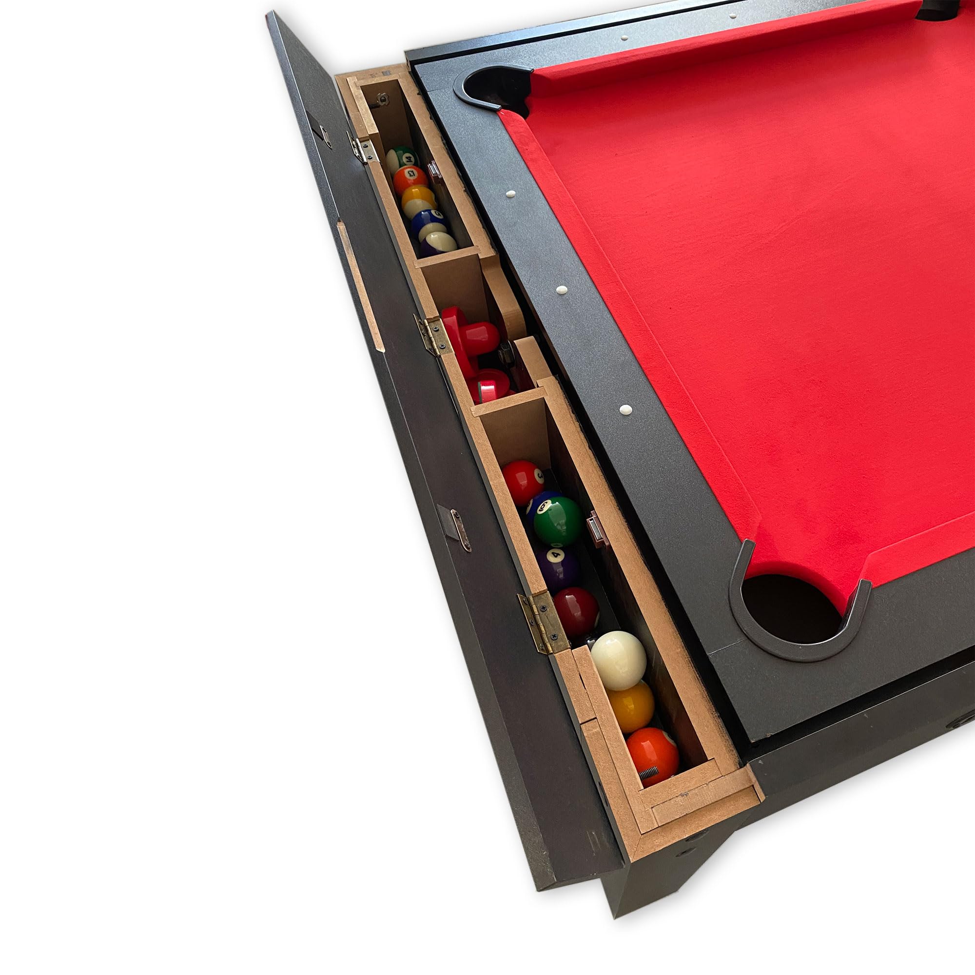 Billard multijeu 7 FT rouge avec Air Hockey + Tennis de table - Strike