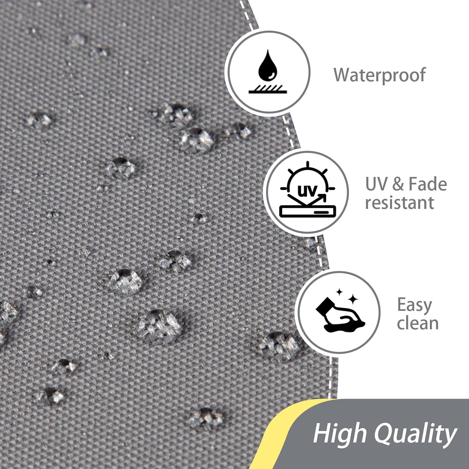 Homcomoda Outdoor Chair Cushions Set of 4 Waterproof Patio Chair Cushions 17 x 16x 2 Inch Fading Resistant Outdoor Sofa Replacement with Removable Cover