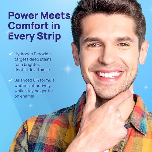 Miniatura 3 de Whitebite Pro Tiras blanqueadoras dentales con peróxido de hidrógeno, grado dentista, seguras para esmalte, antideslizantes, elimina manchas