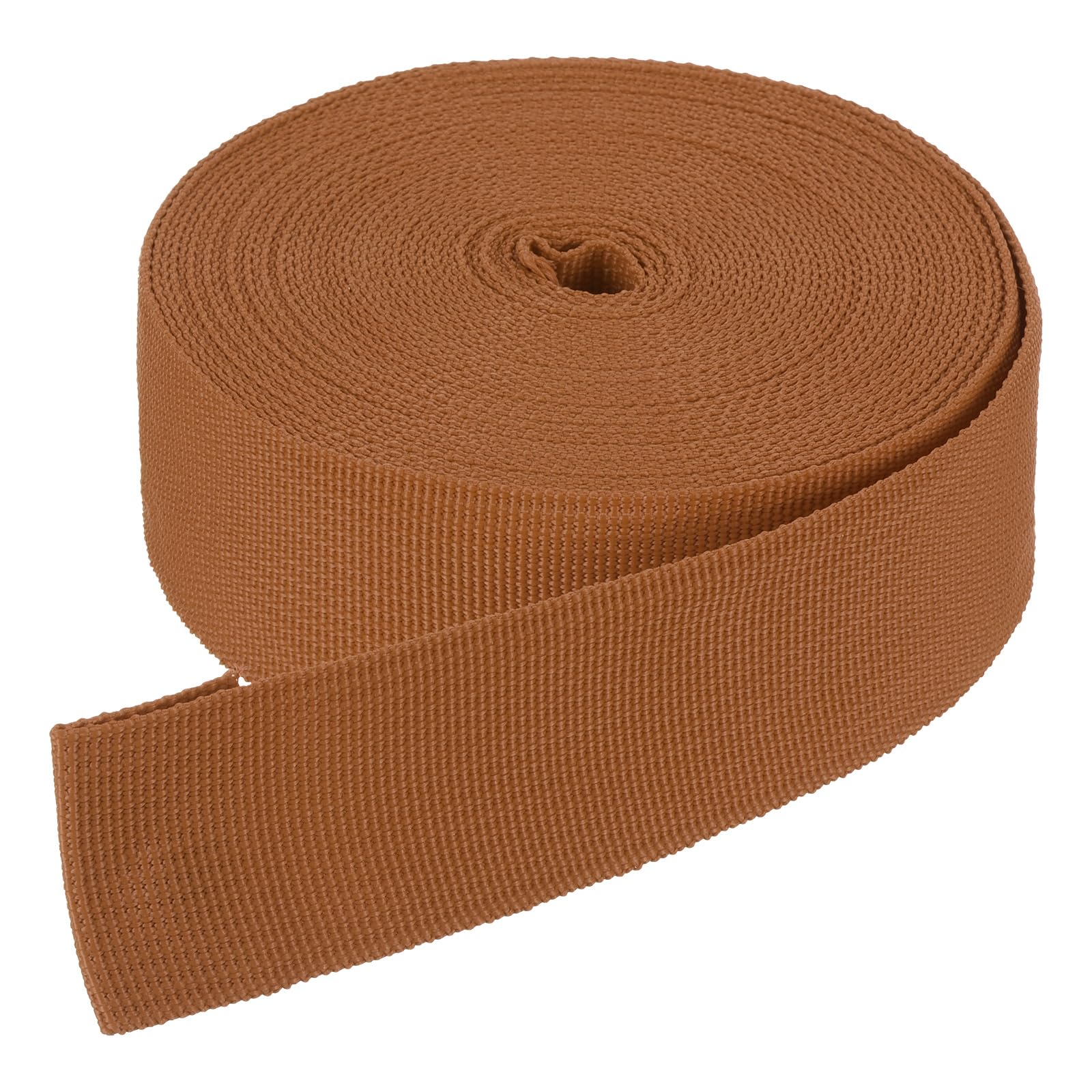 DMiotech 10 Yard x 1 1/2 Inch Width Nylon Webbing Strap Poly Flat Webbing Strapping for DIY Craft Backpack Strapping, Sewing, Outdoor Gear Repair, Brown โ image 1